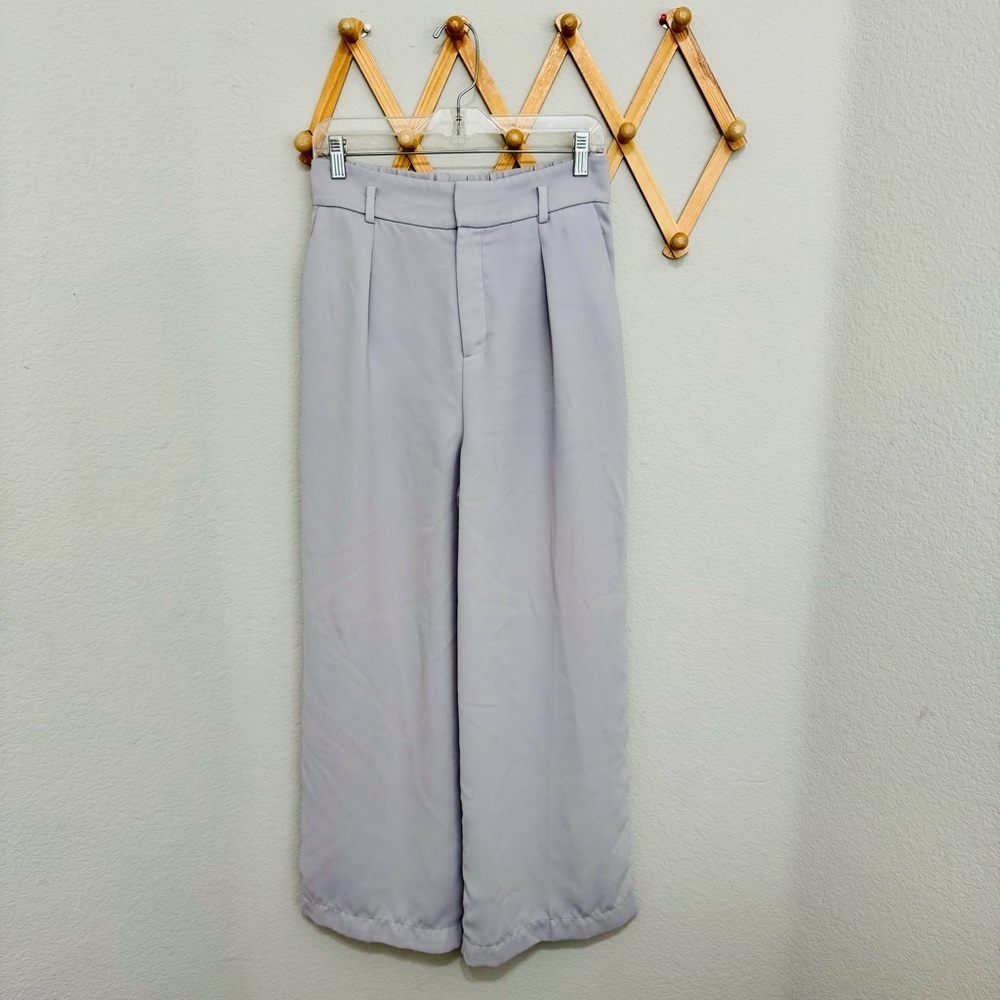 Uniqlo Gray Wide Leg Pleated Trouser Pants Size M